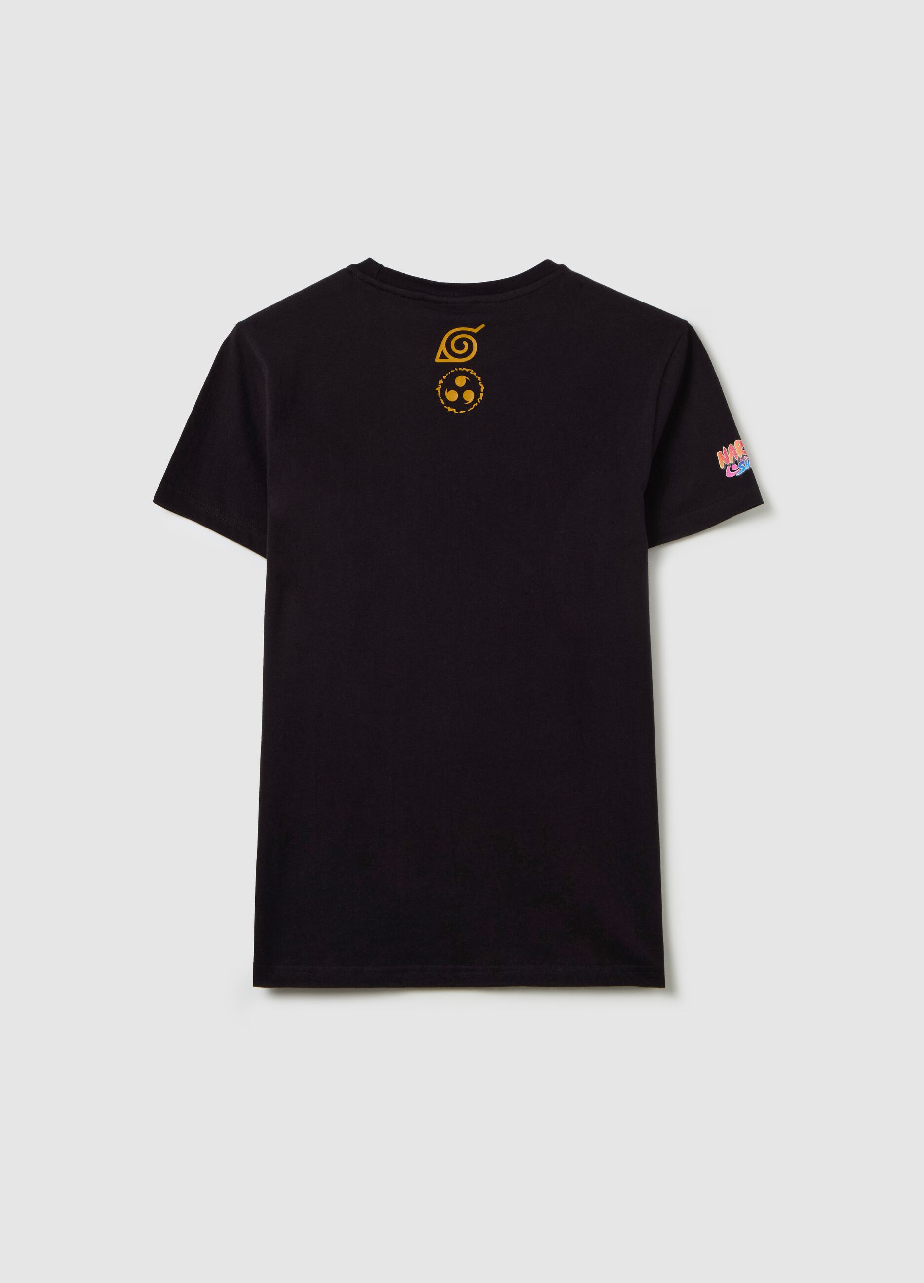 Cotton T-shirt with Naruto print