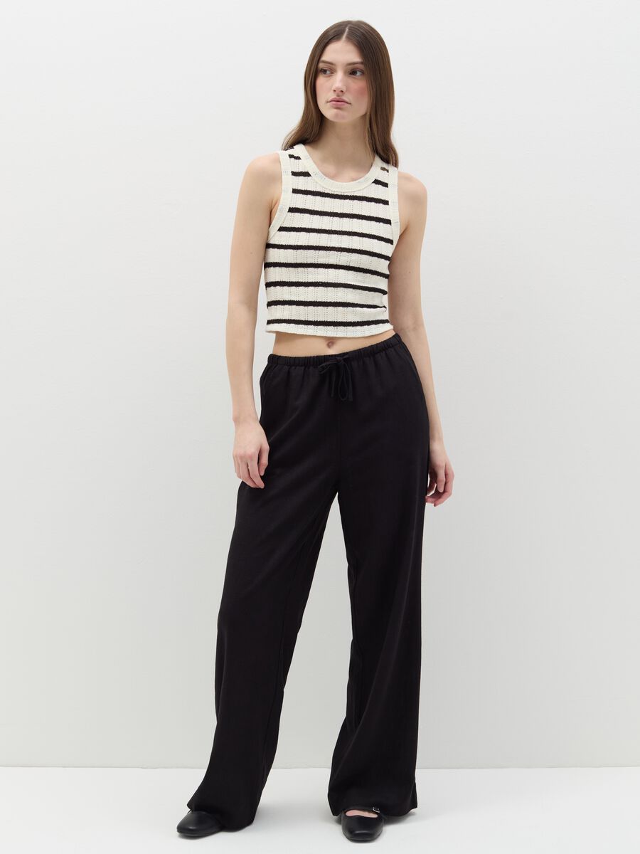 Striped crochet tank top_1