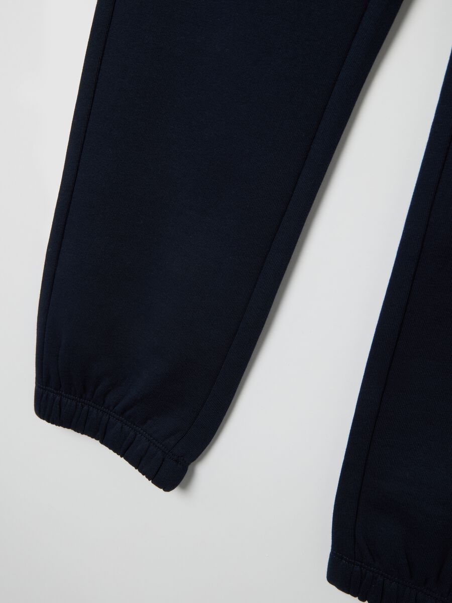 Children's Regular Fit Blue Pure Cotton Joggers_3