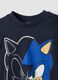 Blue pure cotton crew-neck Sonic T-shirt for boys_2