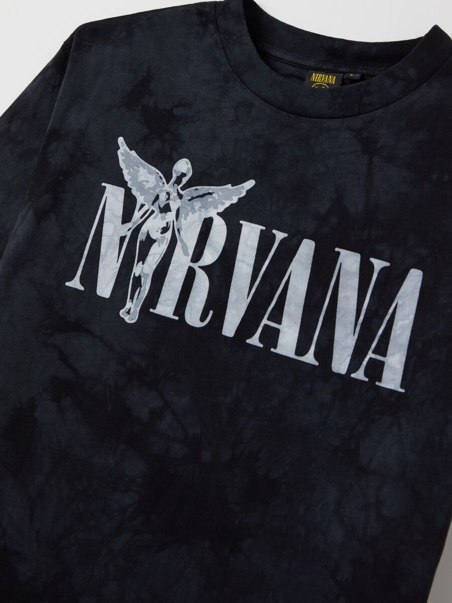Acid wash T-shirt with Nirvana print_1