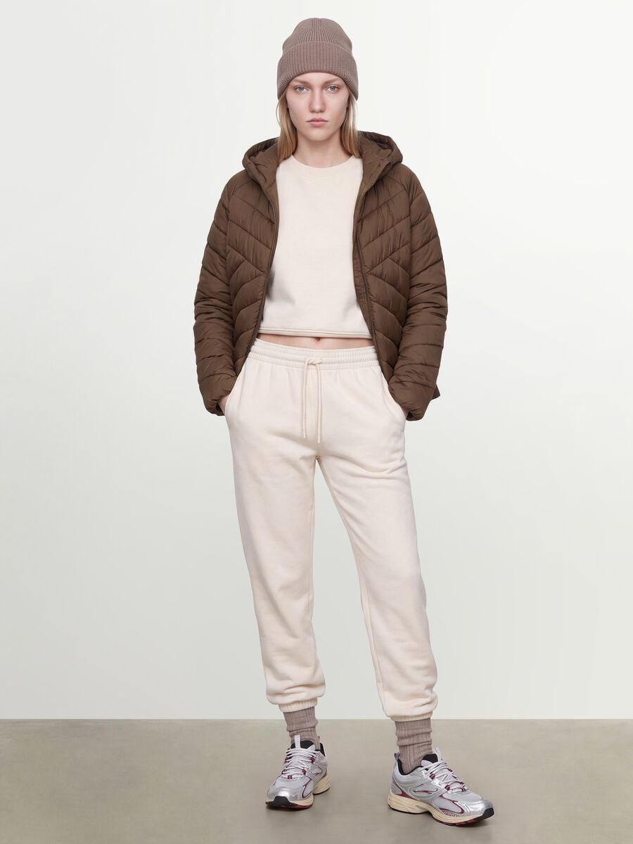 Giacca Ultralight verde trapuntata con cappuccio e zip_2