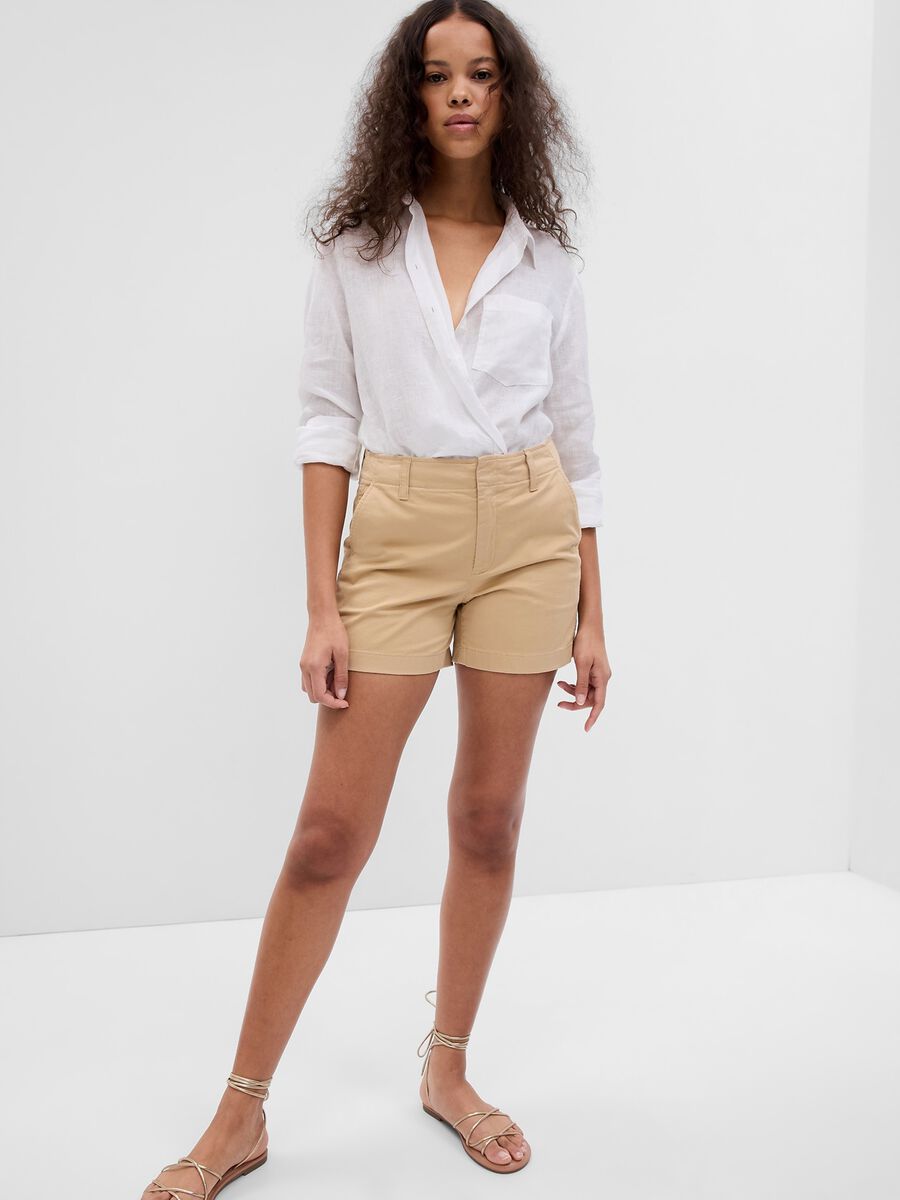 Shorts in stretch cotton_0