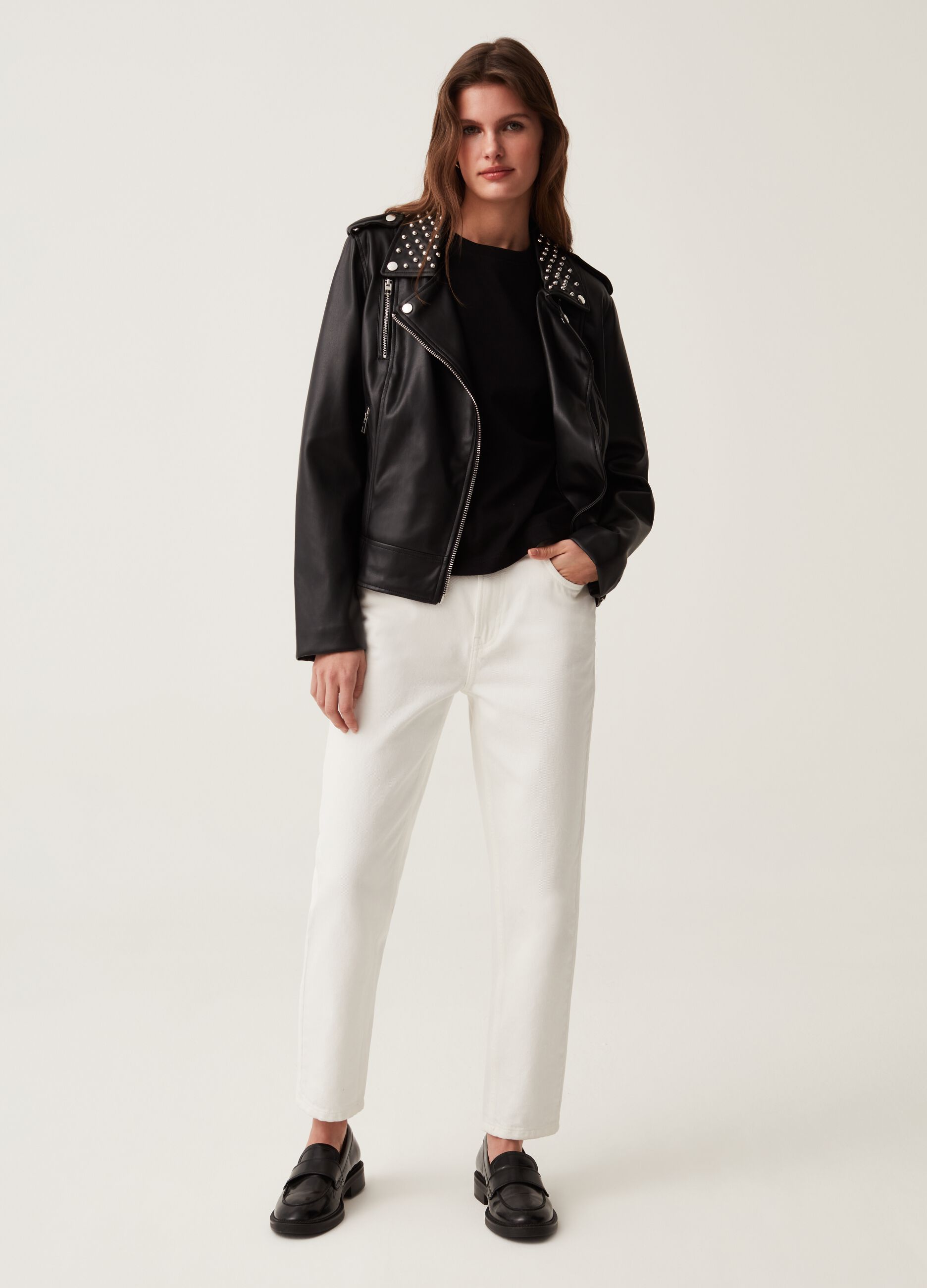 Chiodo full-zip con borchie_0
