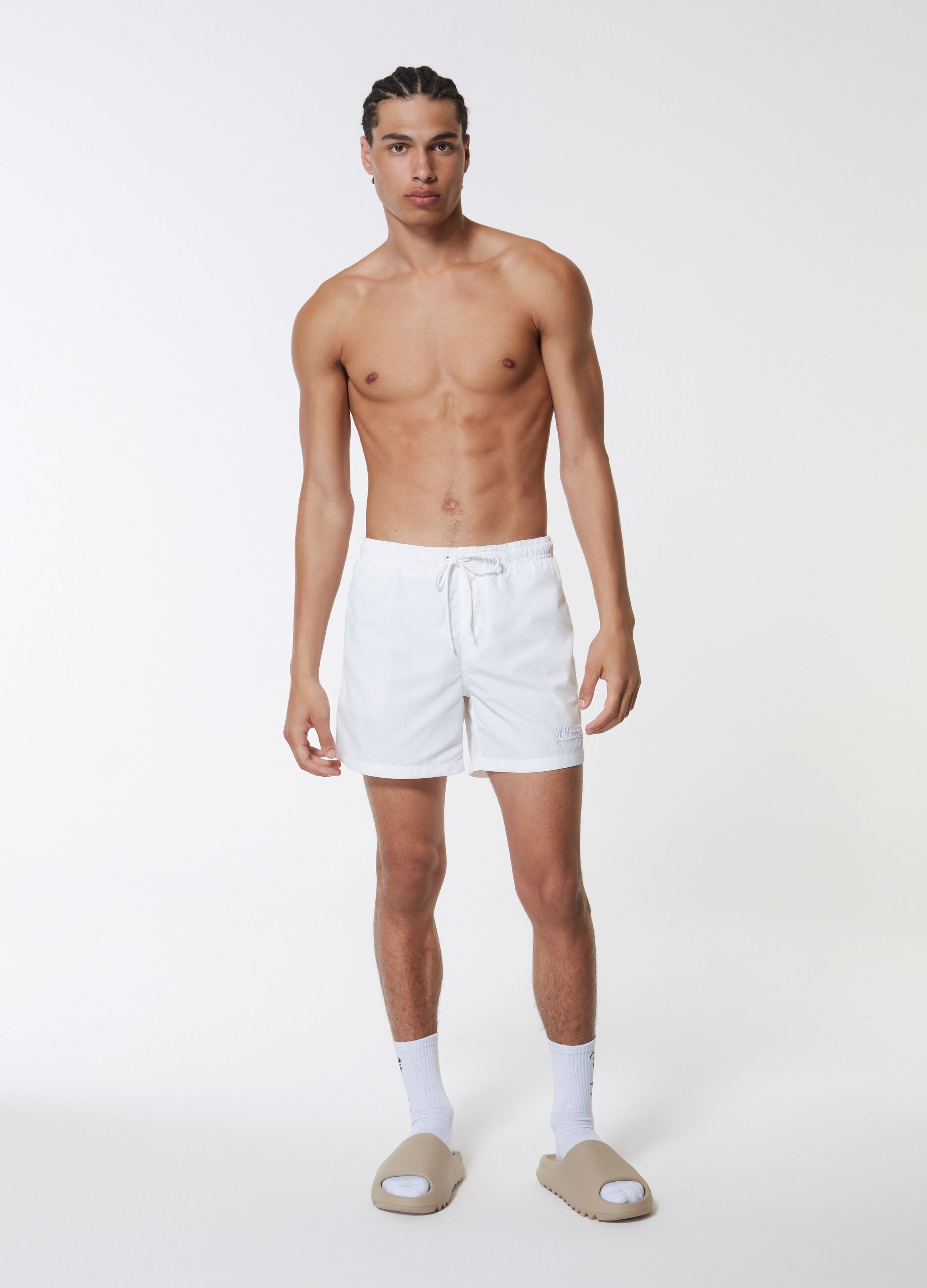 Swim Shorts White_0