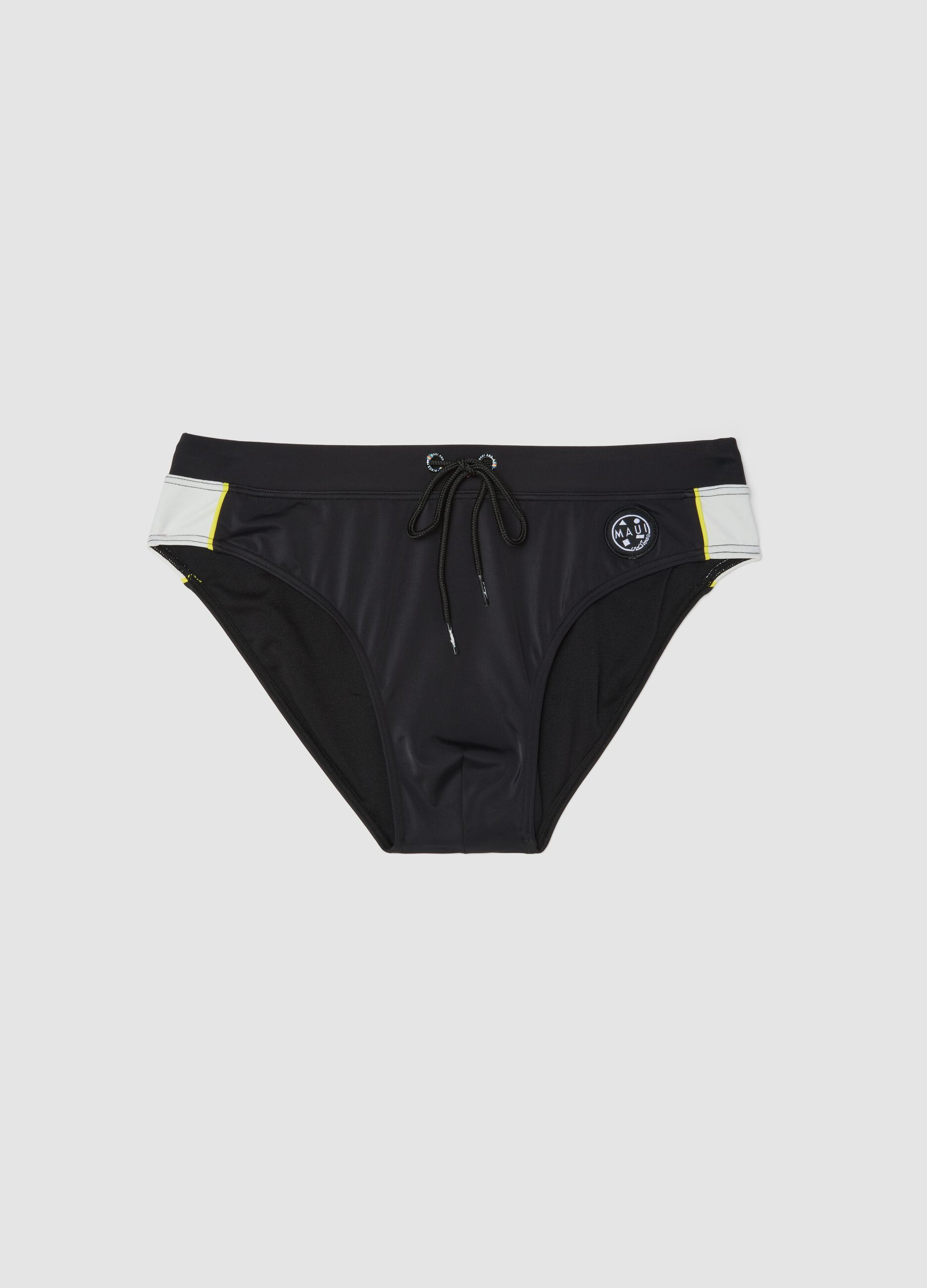 Blue stretch swim briefs