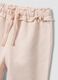 Pink organic cotton set with sweatshirt and teddy bear embroidered joggers_2
