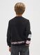 Felpa da bambino in misto cotone nero regular fit con logo Miami CF_1