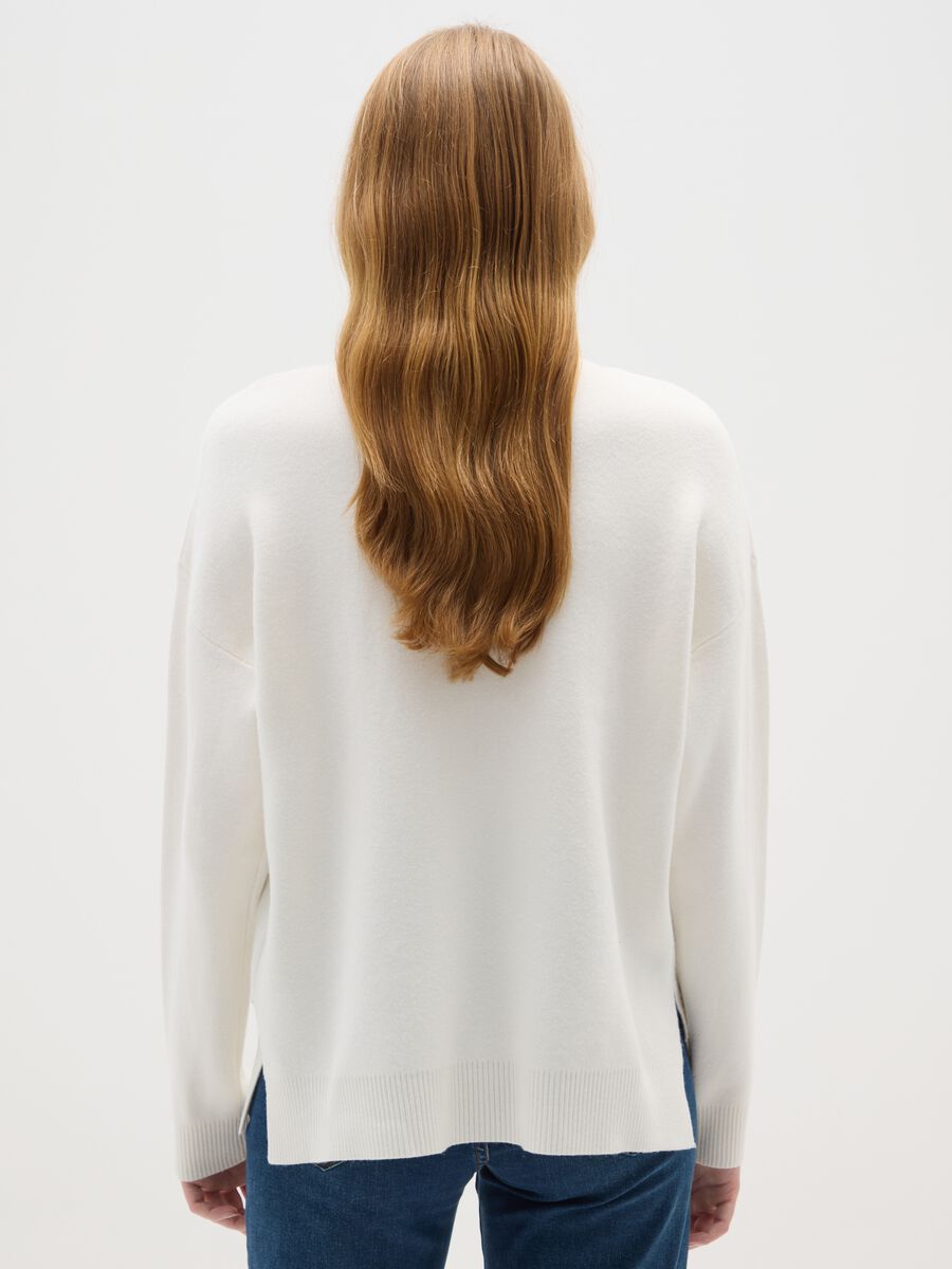 White Regular Fit Jumper_2
