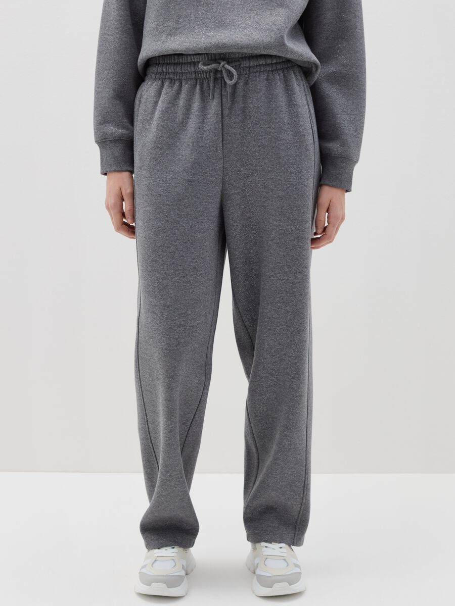 Lurex joggers with drawstring_1
