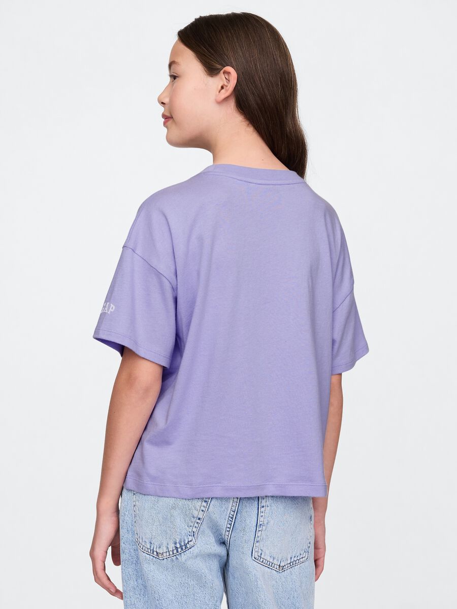 Ocean Sisters Lilac Cotton T-Shirt for Girls_1