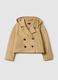 Girl's beige pure cotton jacket with hood, regular fit_3