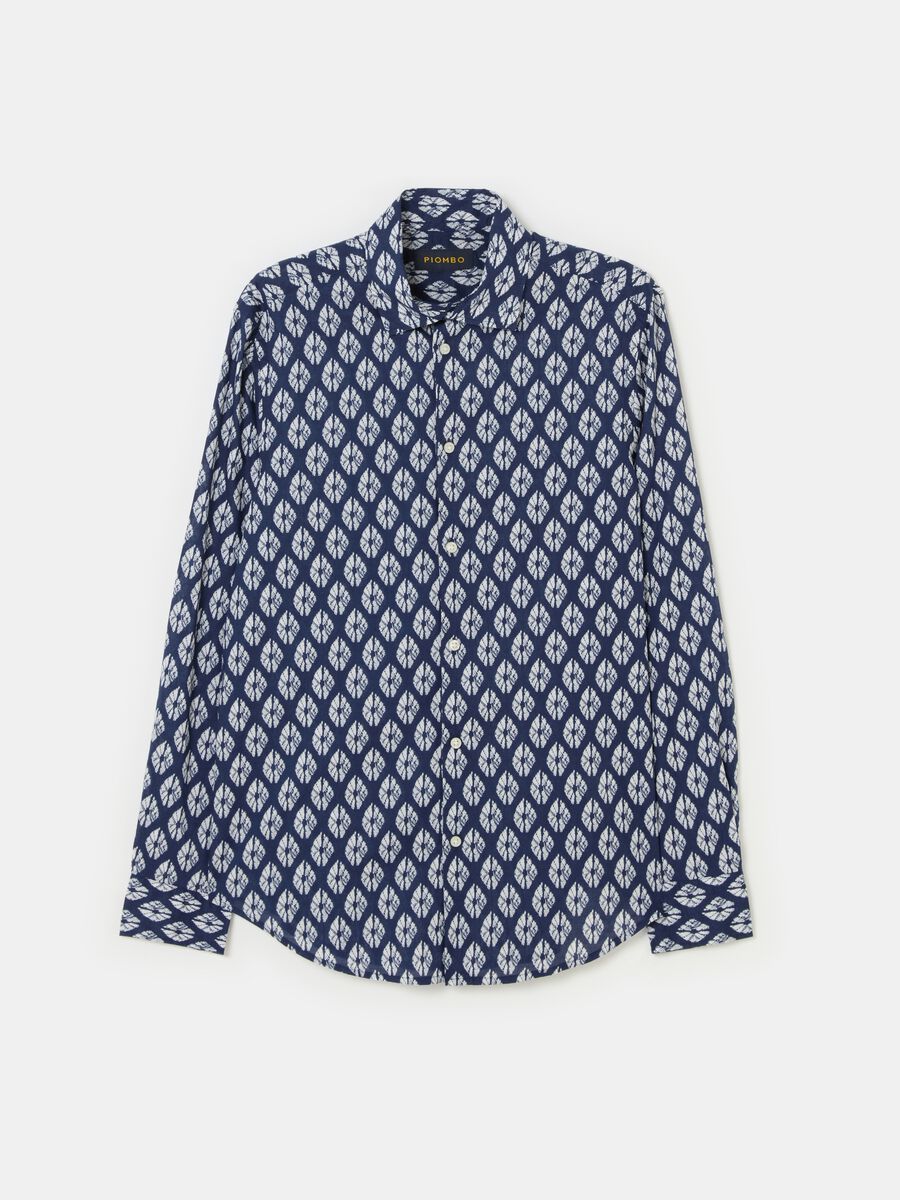 Cotton shirt with diamond pattern_3