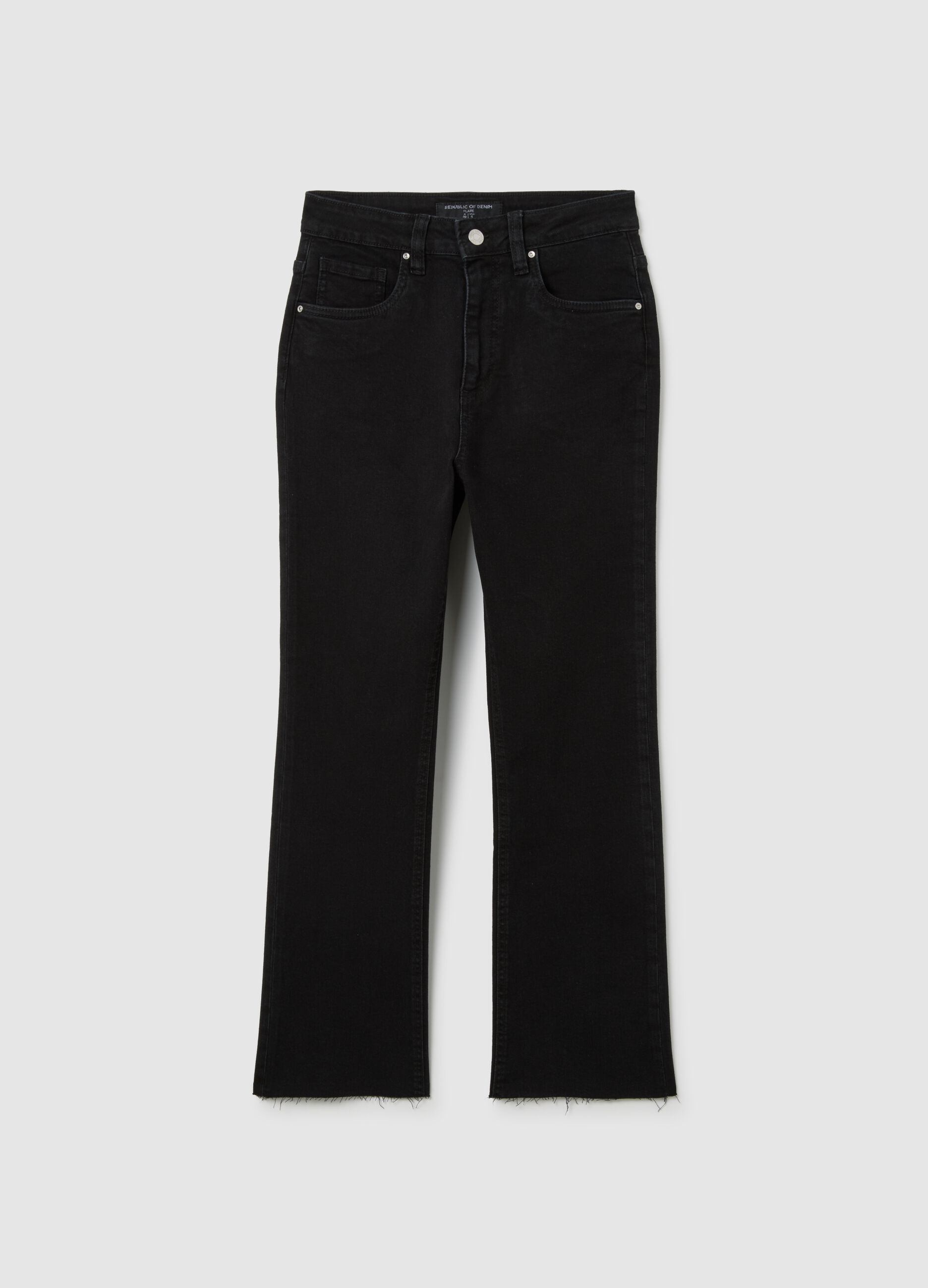 Women's regular fit black denim jeans