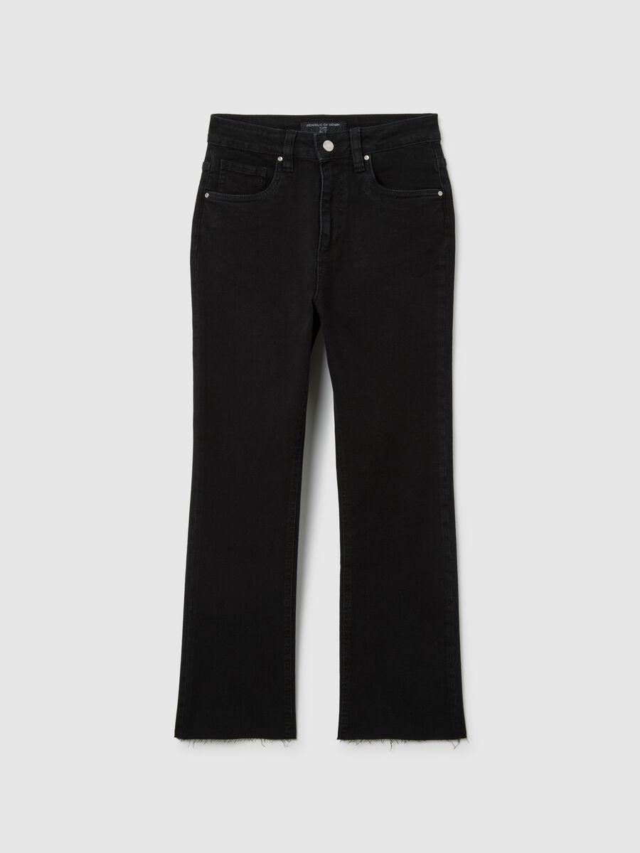 Women's regular fit black denim jeans_4