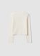 White pure organic cotton T-shirt with front slogan for girls_5