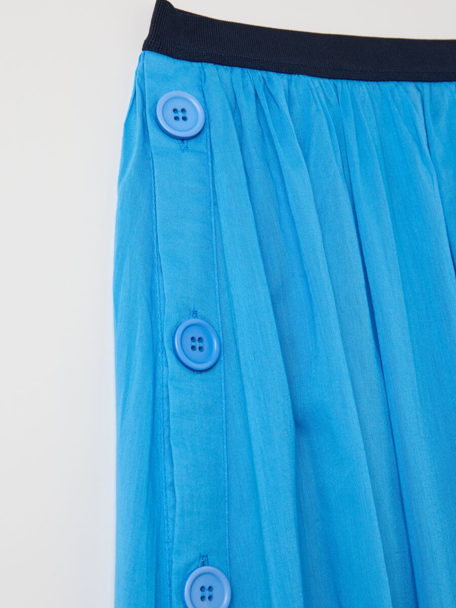 Light blue midi skirt in cotton_5