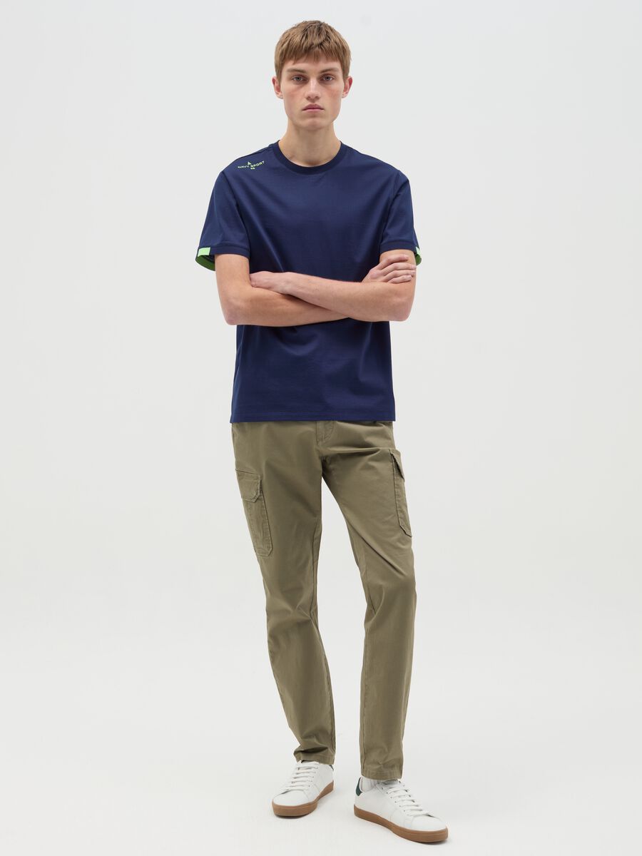 T-shirt with logo embroidery_1