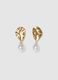 Gold-coloured steel earrings with pendants_0