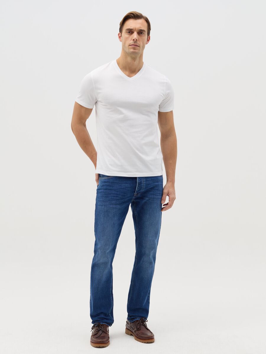 Cotton V-neck T-shirt_1