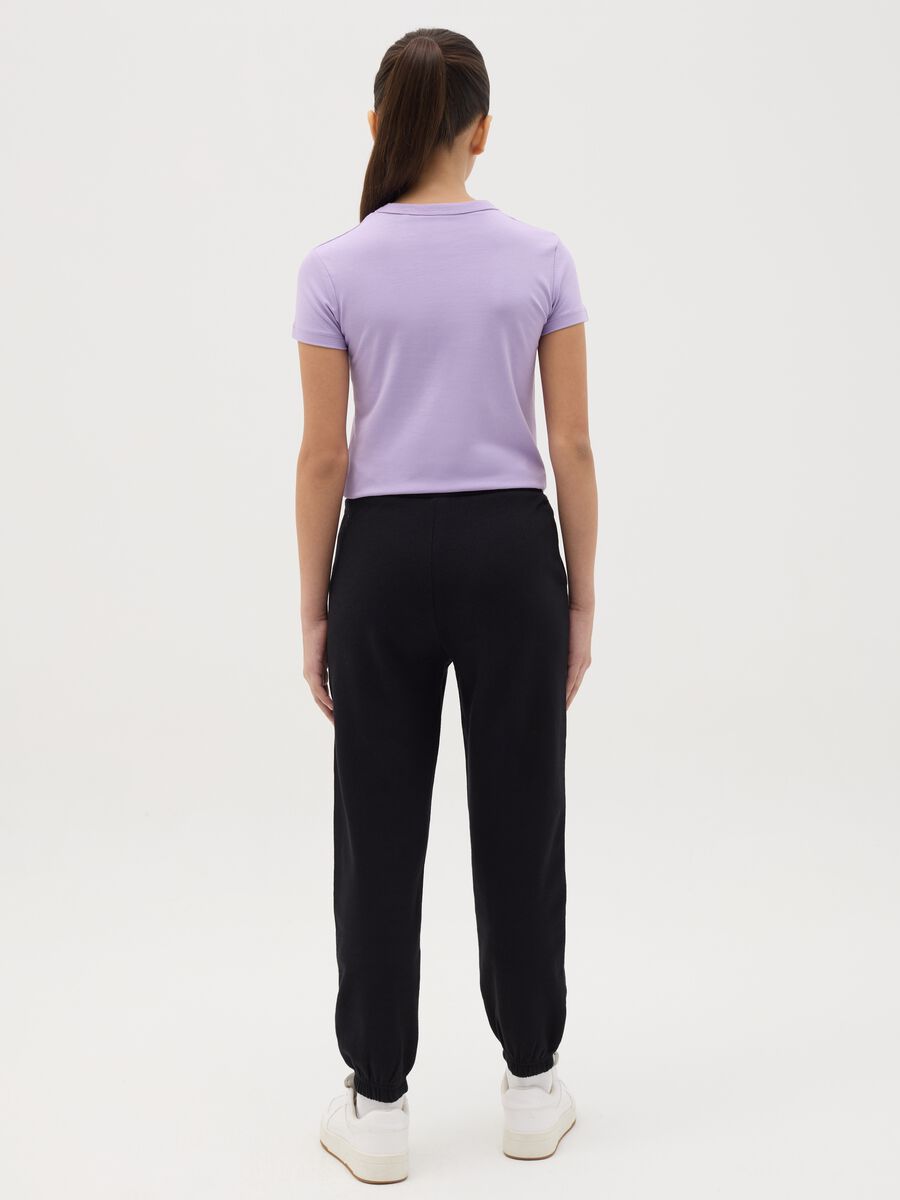 Joggers con coulisse e stampa fiamme "Hope"_3