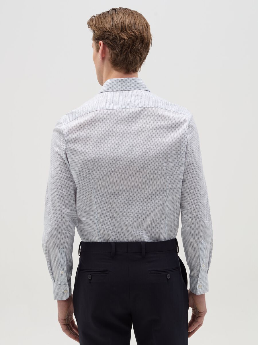 Slim-fit shirt with micro pattern_1
