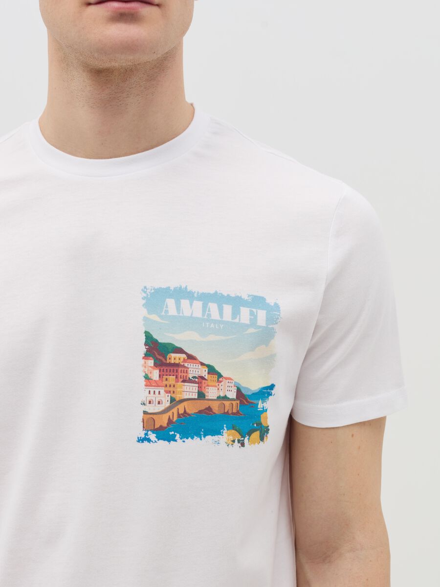 Cotton T-shirt with "Amalfi Italy" print_2