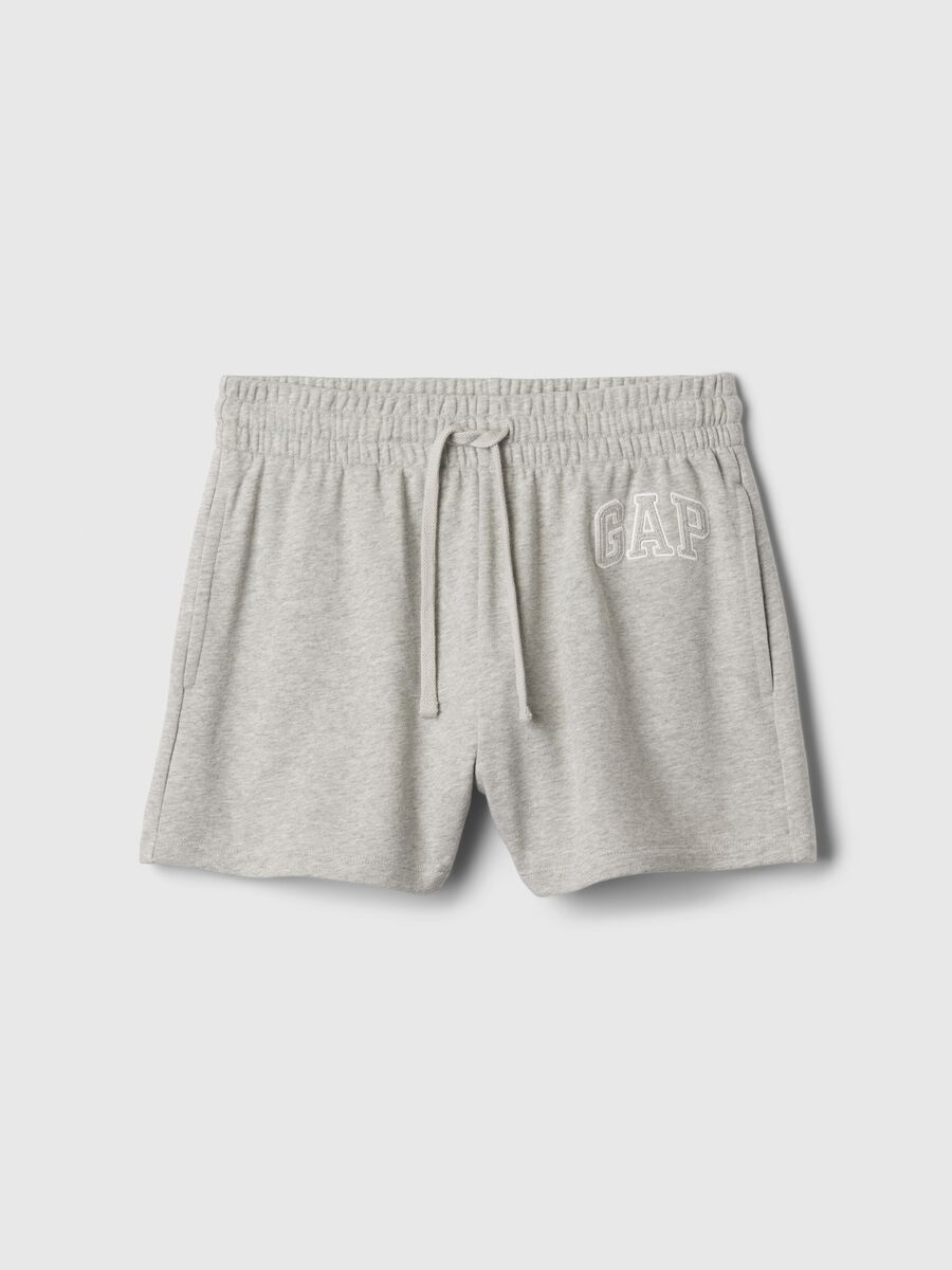 Shorts in French terry with logo embroidery_2