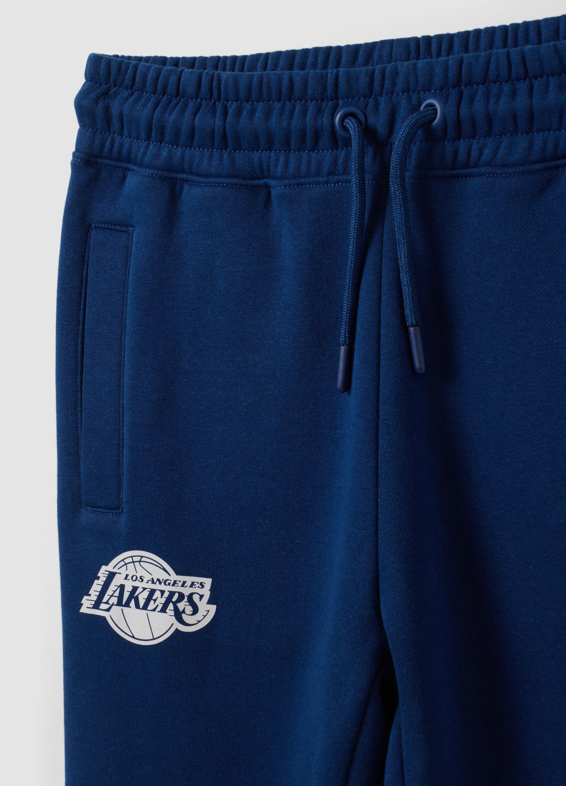 Blue regular-fit cotton-blend joggers