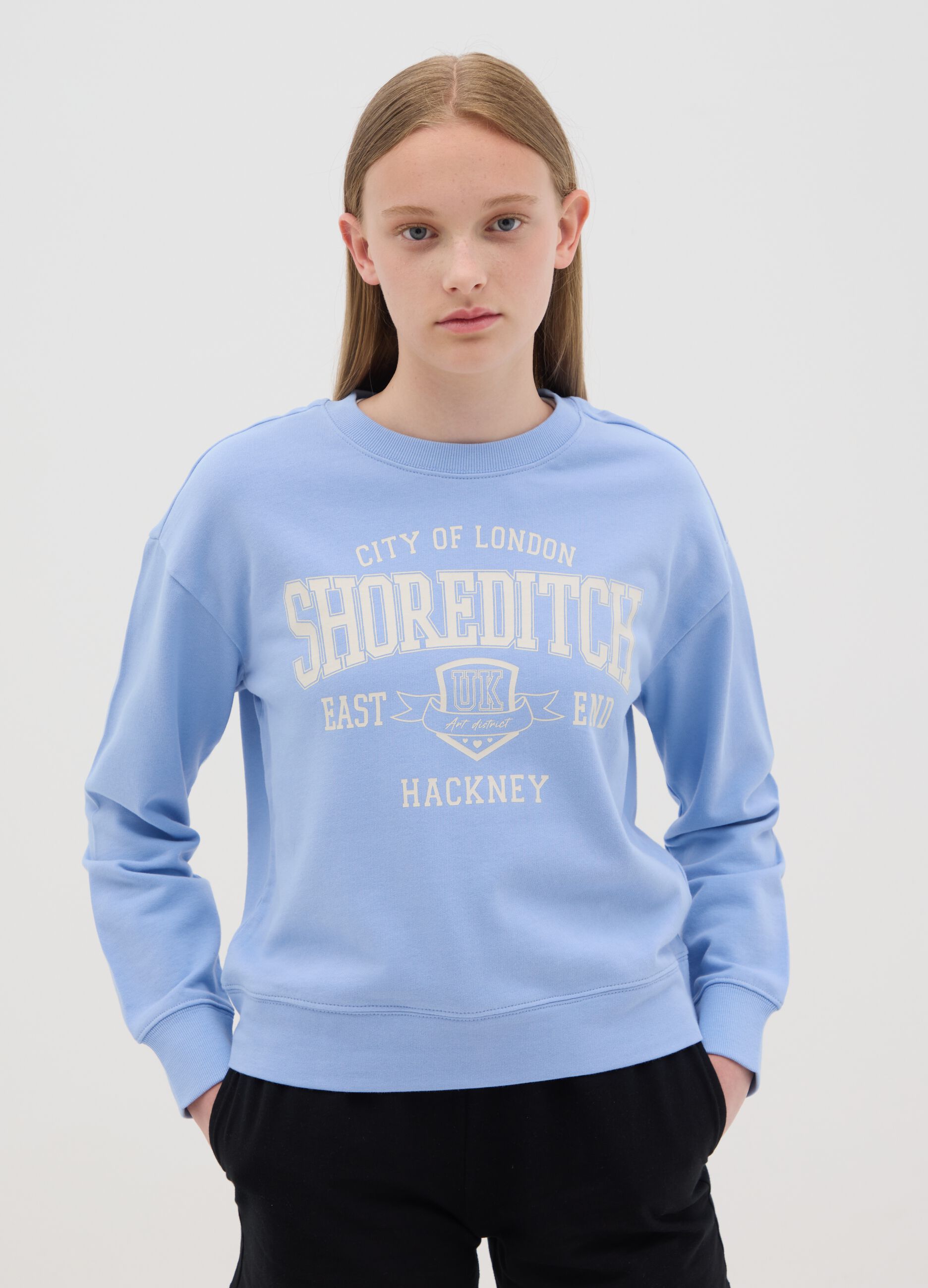 French terry sweatshirt with print