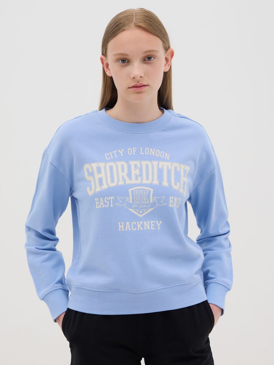 French terry sweatshirt with print_0