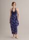 Blue pure viscose pareo with paisley print_0