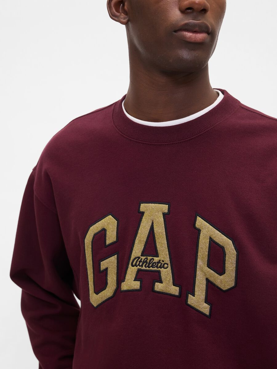 Red crew neck sweatshirt_3