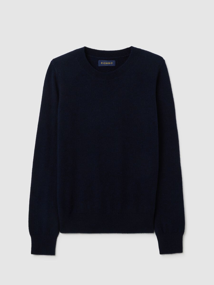Blue pure wool regular fit sweater_0