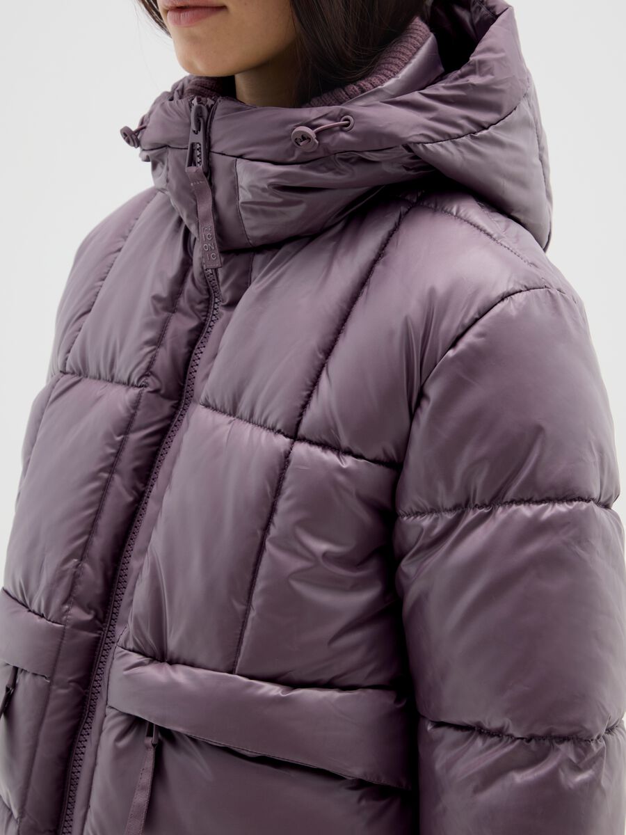 Piumino The Iconic Puffer viola malva con cappuccio_3