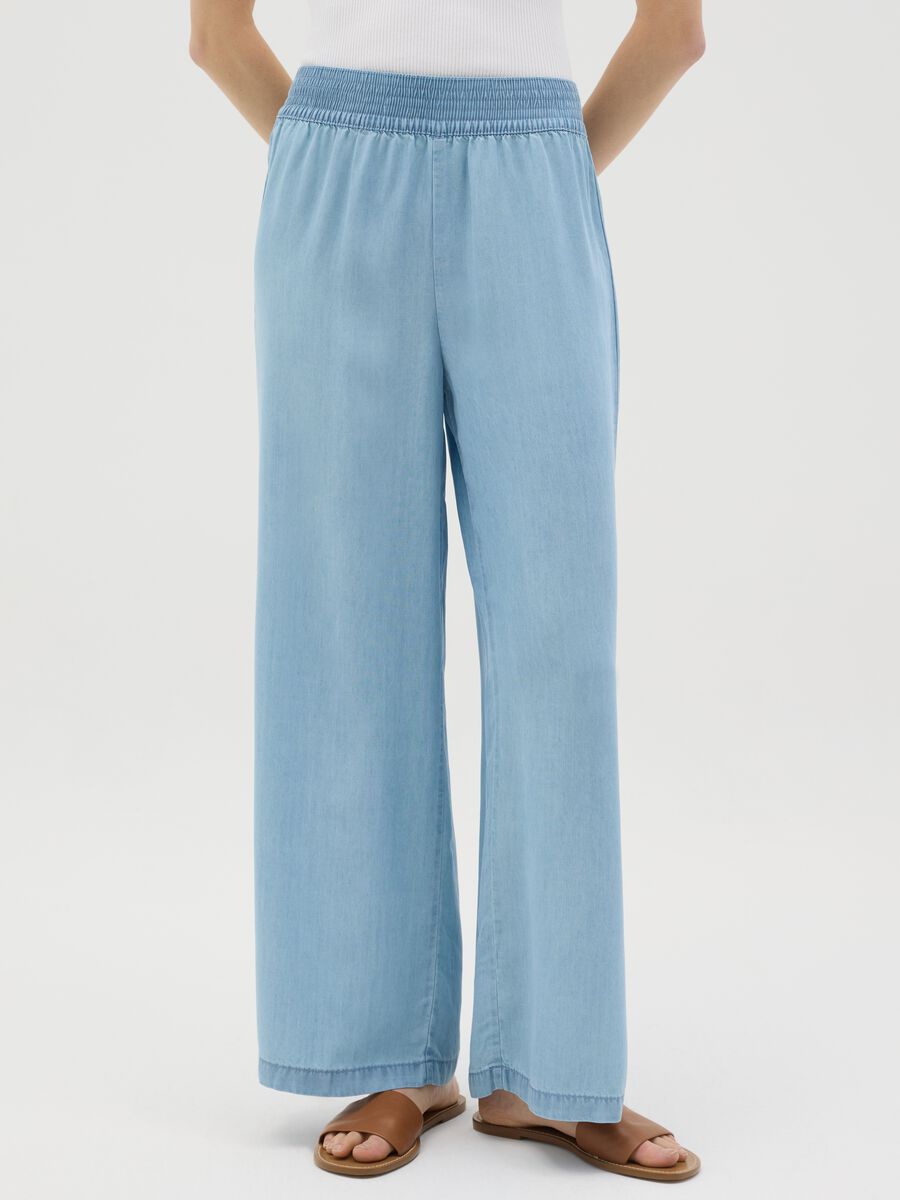 Wide-leg jeans in Lyocell_1