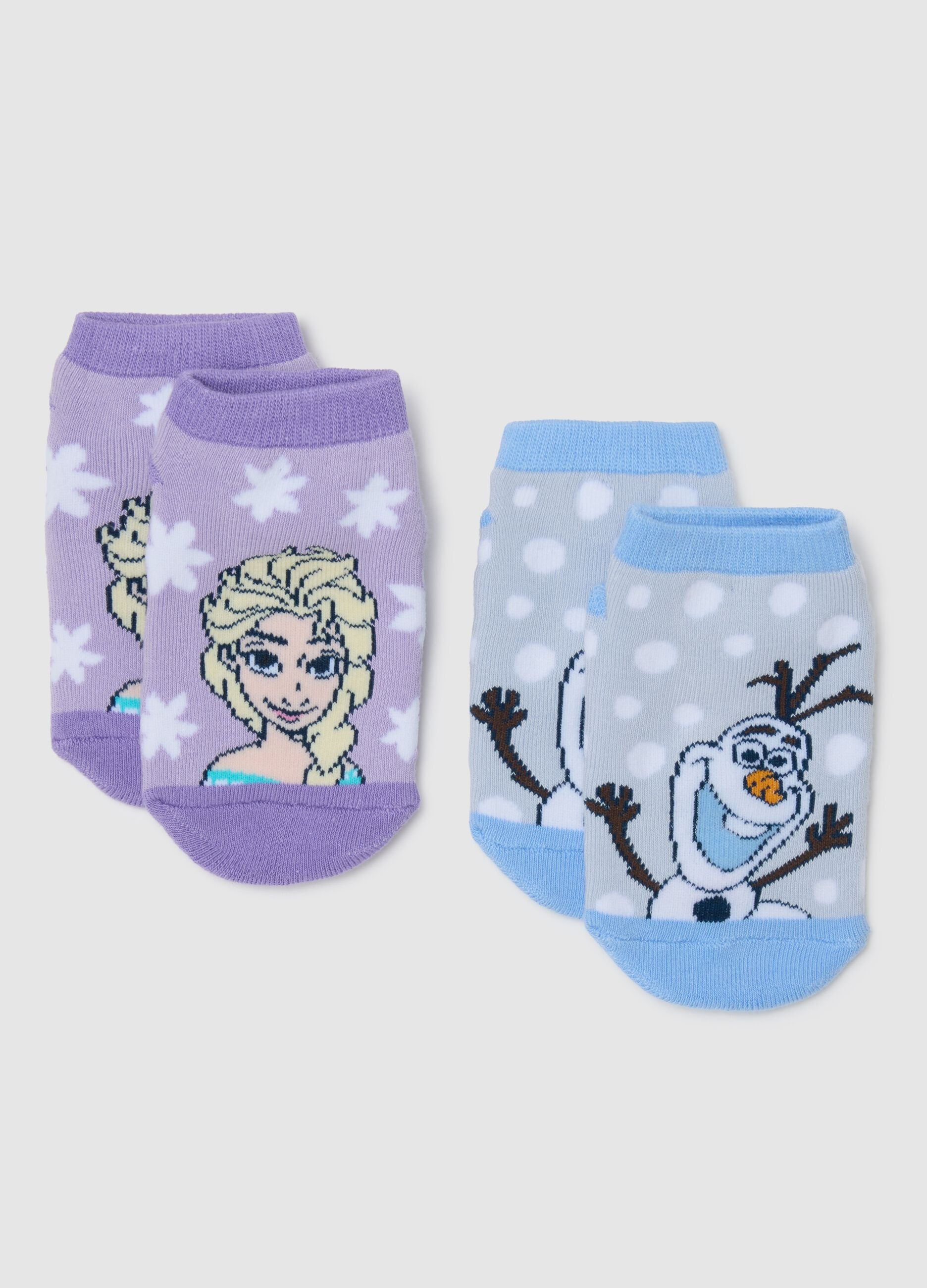 Multicolour cotton blend children's socks twin pack
