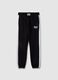 Multicolour striped cotton blend jogger trousers, regular fit with logo_4