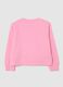 Girls' Pink Cotton Sweatshirt with Crown Print, Regular Fit_1