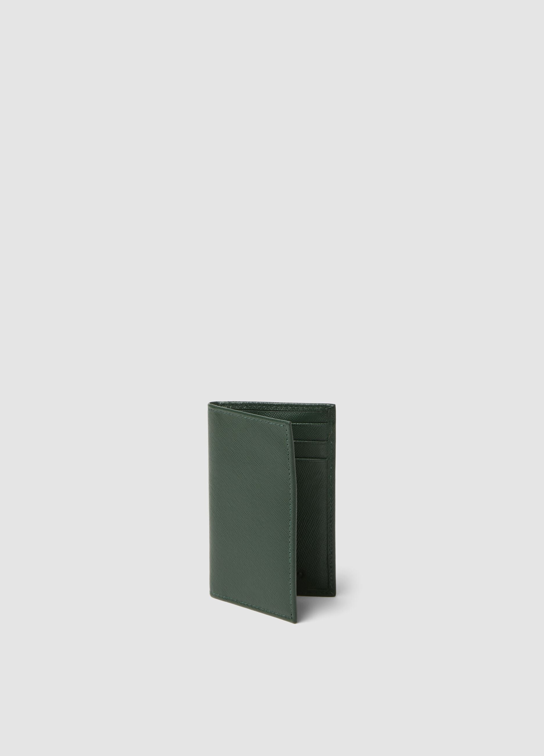 Green leather wallet
