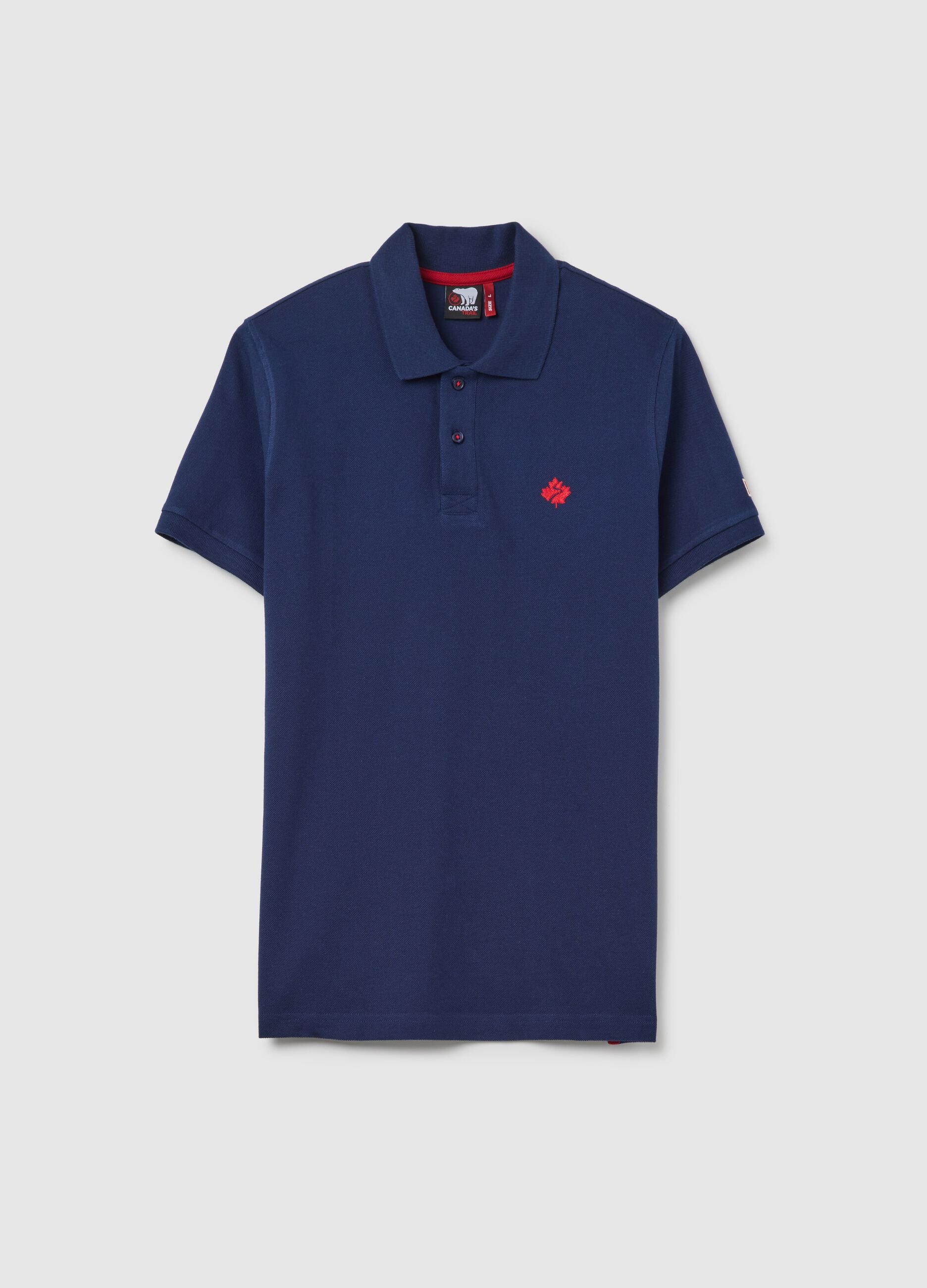 Men's Blue Cotton Polo - Regular Fit