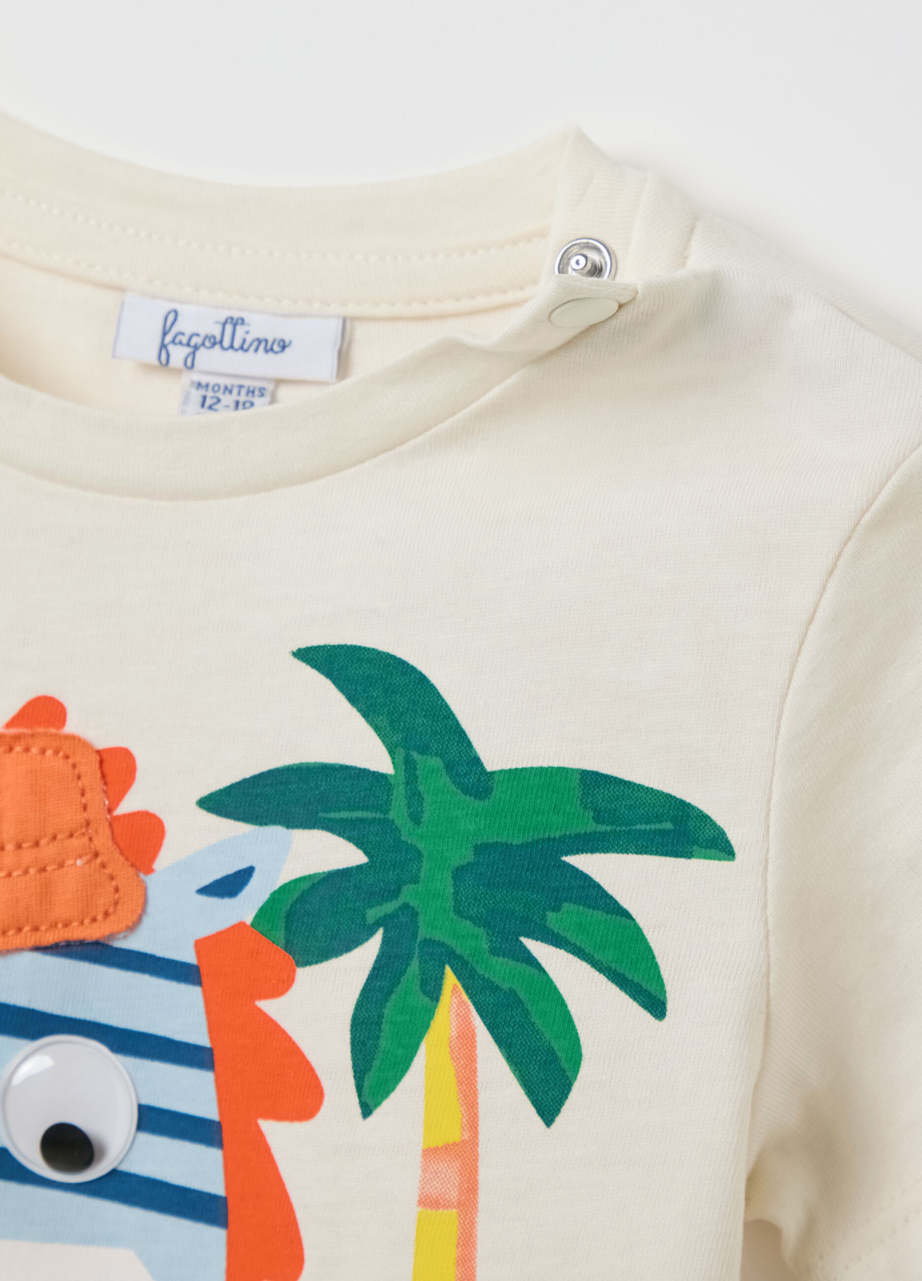 Cotton Fagottino T-shirt with colourful print