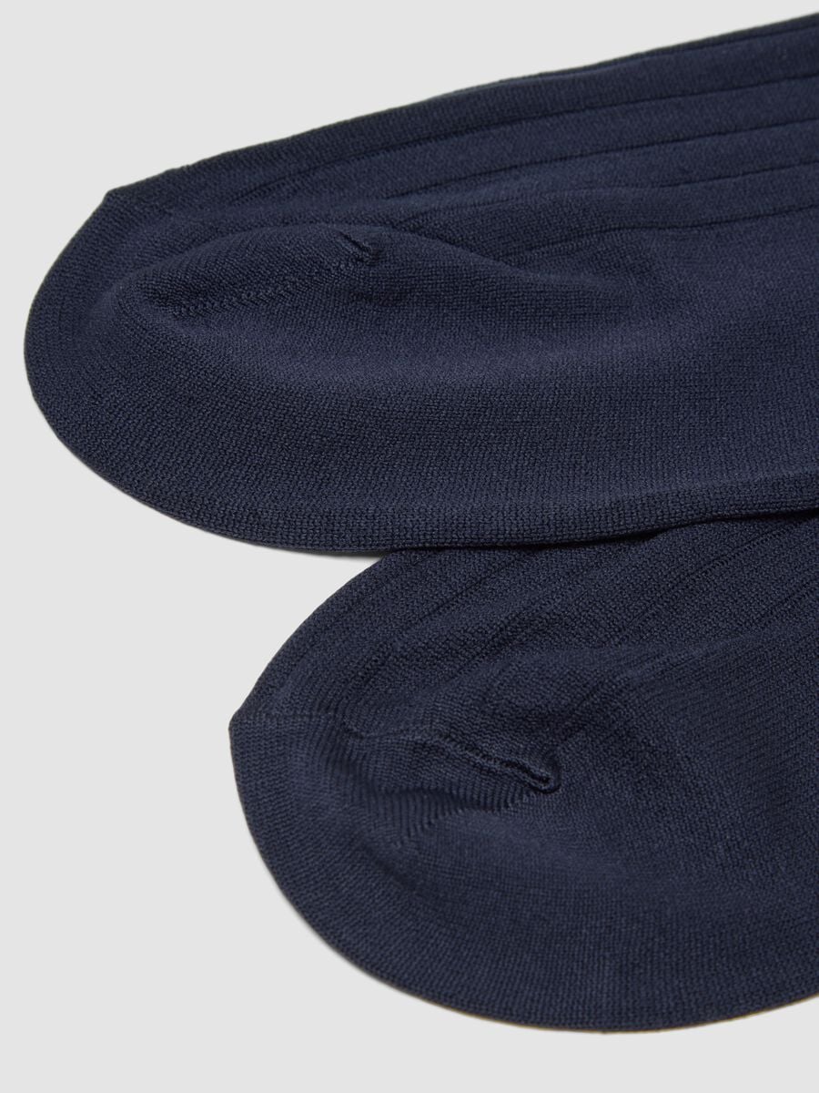 2-pack of navy blue ribbed knee-high socks_2