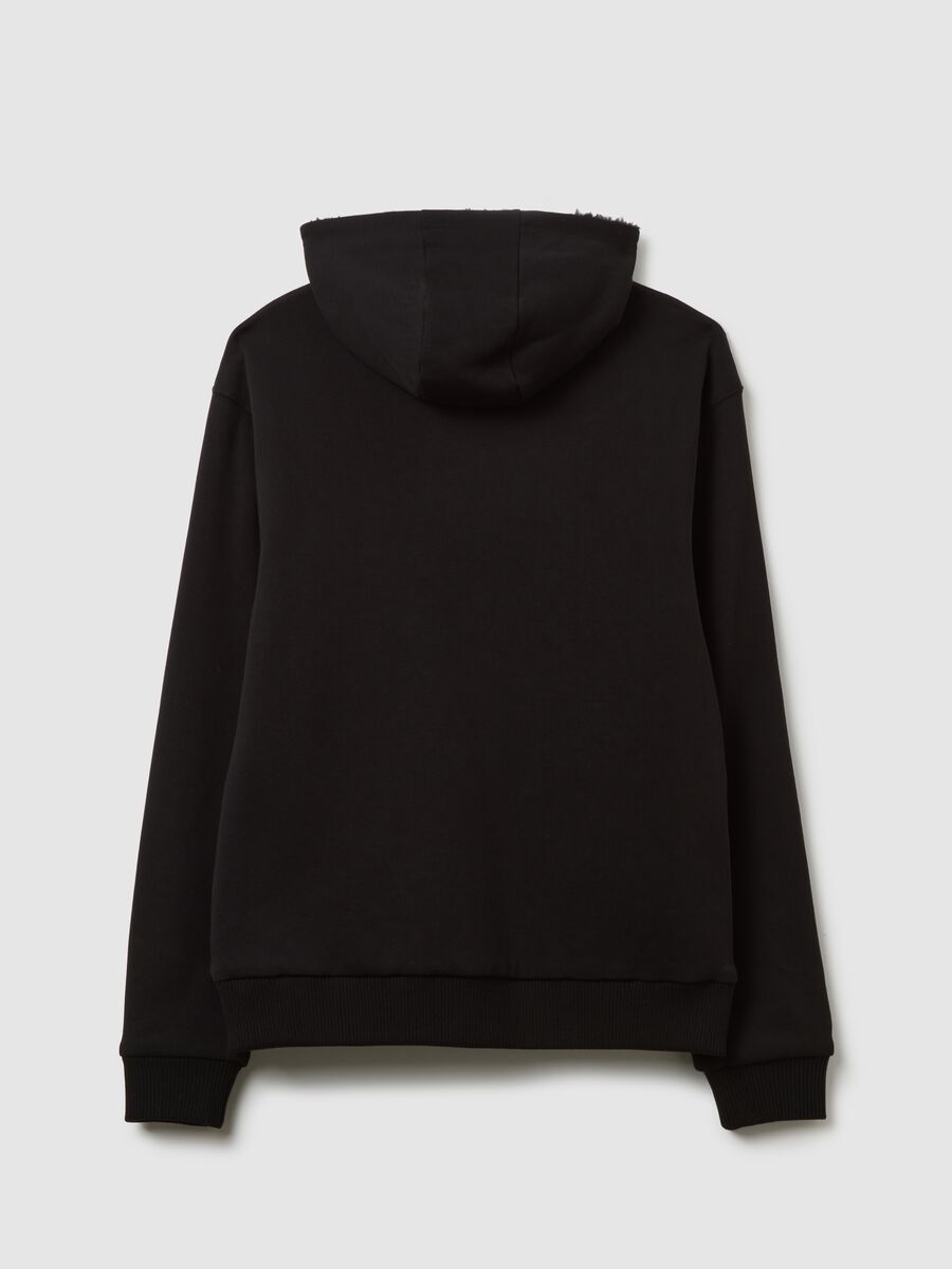Reversible Teddy Full-Zip Hoodie Black_5