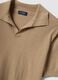 Beige short-sleeve pure cotton polo shirt, regular fit_5