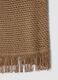 Brown viscose-blend mesh tank top with fringe_5