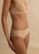 Beige regular fit briefs with lace details_3