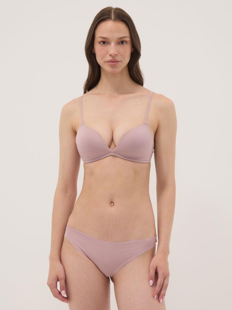Reggiseno viola imbottito in cotone organico_1
