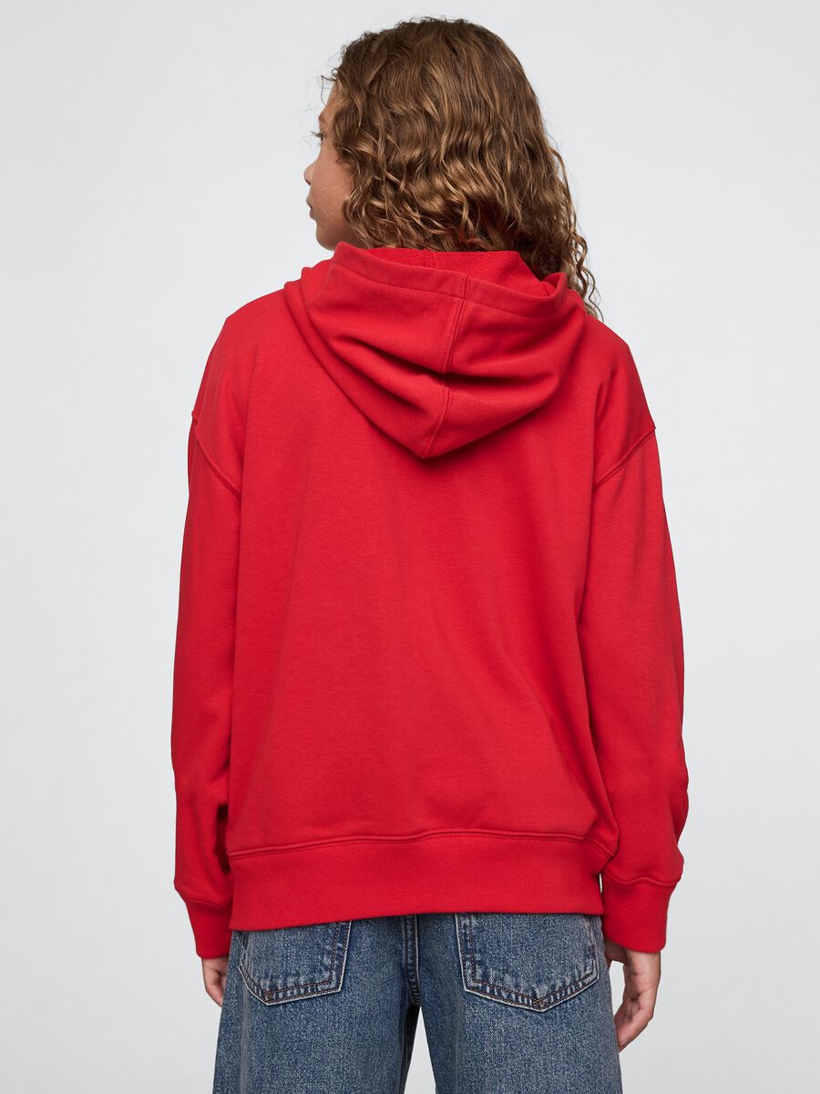 Red hoodie with GAP logo_2
