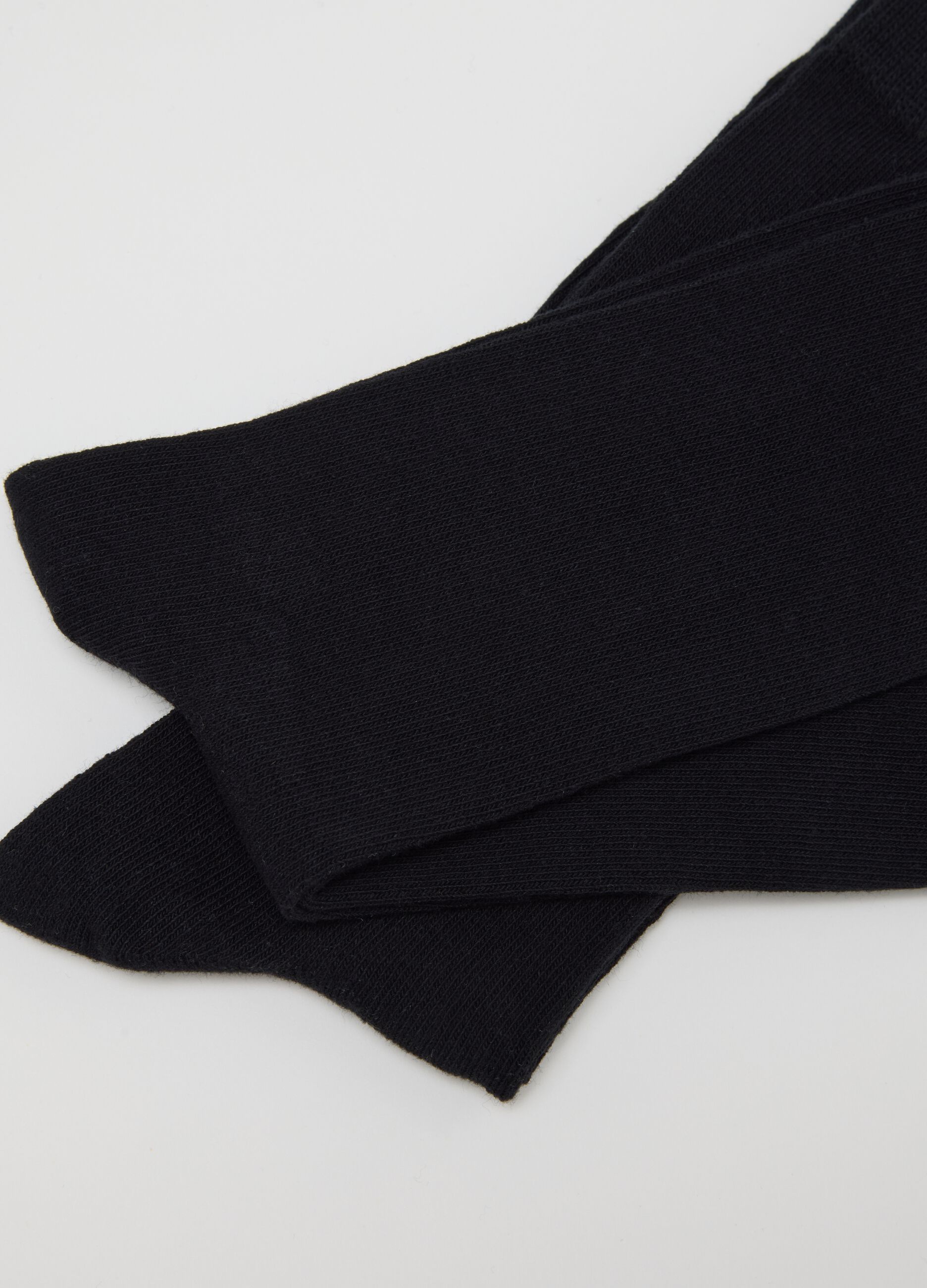 Black cotton blend sock multipack